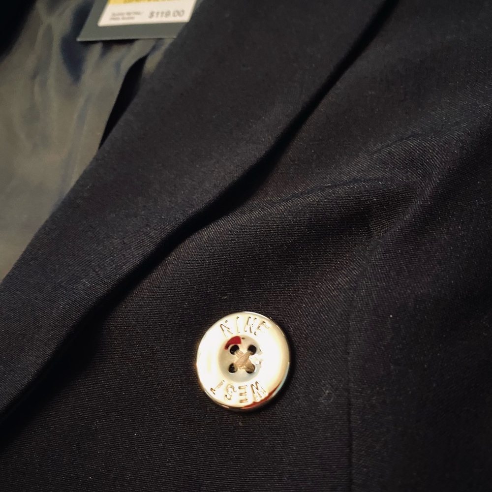 NWT! Nine West open blazer - black jacket, golden tone buttons. Women’s size M - Picture 3 of 13